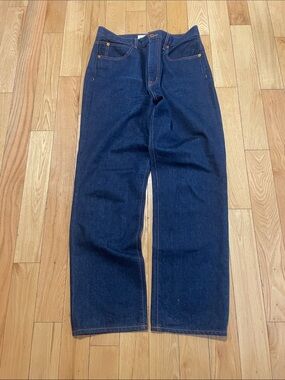 SLVRLAKE Men's Straight Jeans in Deep Blue Denim